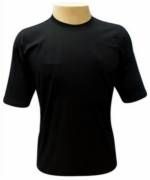 camisa em malha gola careca