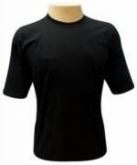 camisa em malha gola careca